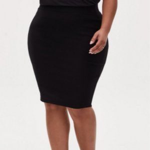 Black Ponte Pencil Skirt NWT